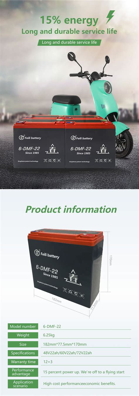 12v 22ah Deep Cycle Lead Acid Battery Rechargeable For E Bike 12v