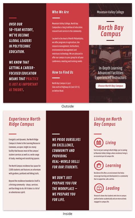 Student Brochure Template