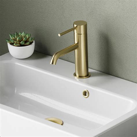 Atlas Tall Mono Mixer Brushed Brass Hib Ltd