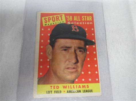 Sold Price Topps Ted Williams All Star Sharp But Oc