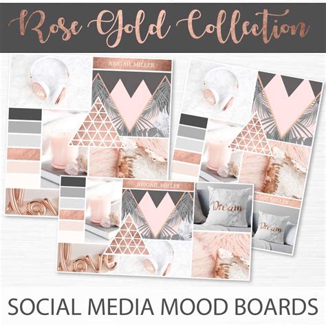 Mood Board Template Rose Gold Collection Connected Colleague