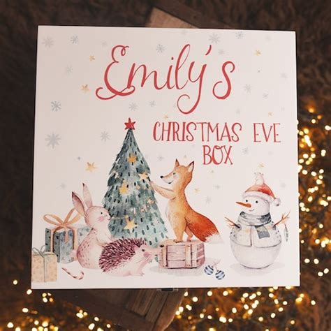 Personalised Large Christmas Eve Box Solid Wooden Xmas Eve Etsy