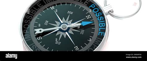 Compass Needle Pointing To Word Possible Stock Photo Alamy