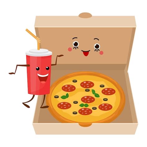 Premium Vector Pizza Characters Mascot Funny Elements For Pizzeria