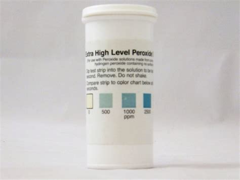 Extra High Level Hydrogen Peroxide Test Strips Ppm Per Tub