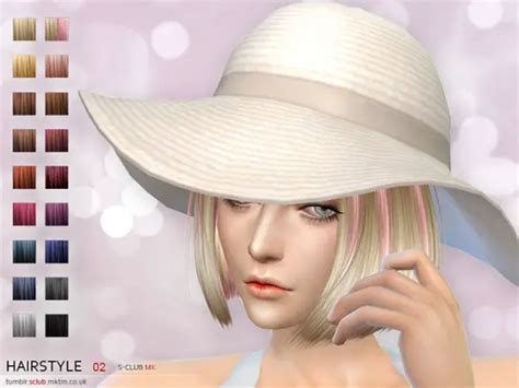 Sims 4 Hairs The Sims Resource Bob Hairstyle 2 By S Club