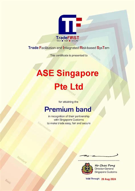 Certification Ase Singapore Pte Ltd