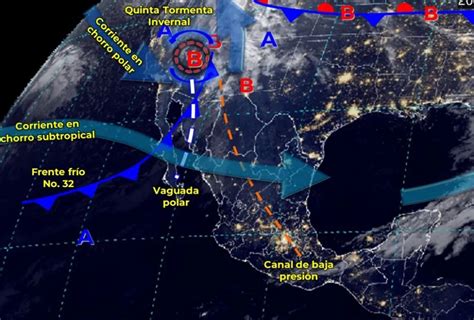 La quinta tormenta invernal y el frente frío 32 bajarán temperaturas en