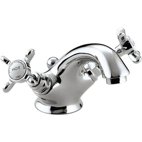 Bristan Traditional Deck Mounted Basin Mixer Tap With Pop Up Waste