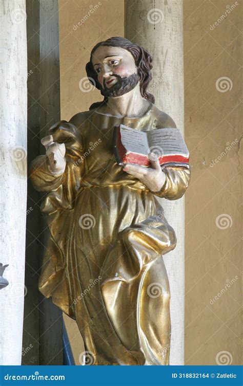 St Luke The Evangelist Statue On The Altar Of Our Lady In The Church