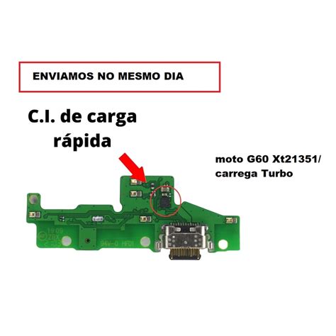 Placa Conector Carga Flex Compatível Moto G60 Xt21351 carrega Turbo