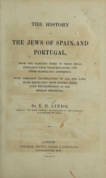 The History Of The Jews In Spain And Portugal From The Earliest Times