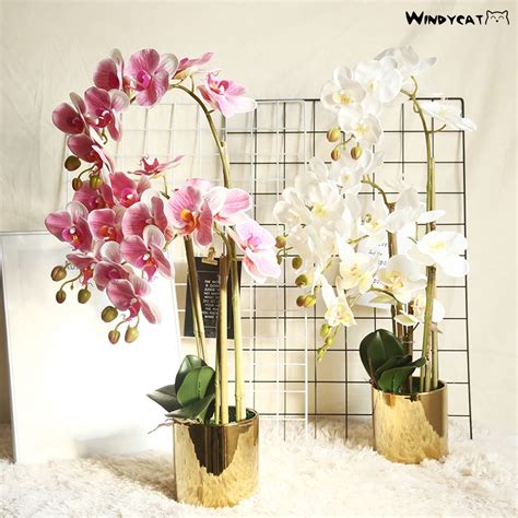 Ap2 1pc Faux Orchid Plant Natural Realistic Household Products Orchid