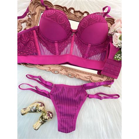 lingerie de luxo sensual sutiã calcinha alças reguláveis cropped