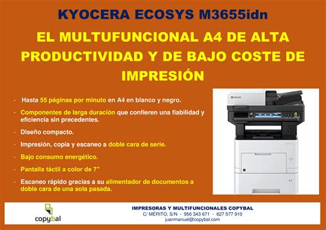 Kyocera Ecosys M3655idn Impresoras Y Multifuncionales Copybal