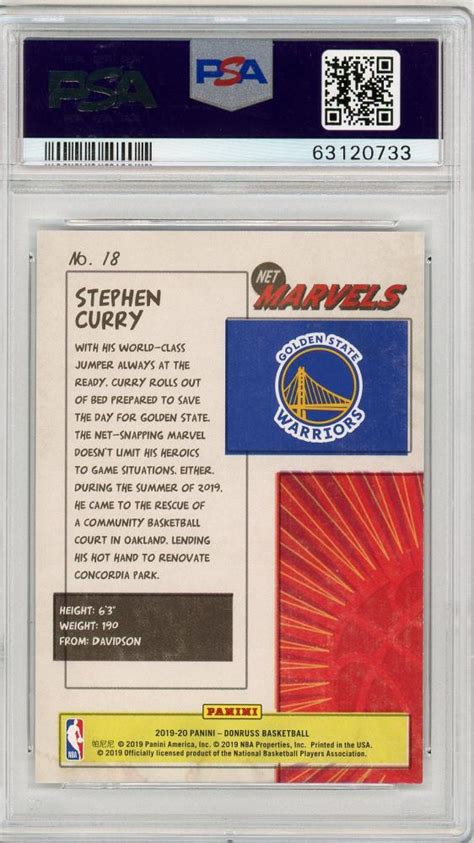 ミントモール MINT 三宮店 2019 Panini Donruss Stephen Curry Net Marvels PSA10