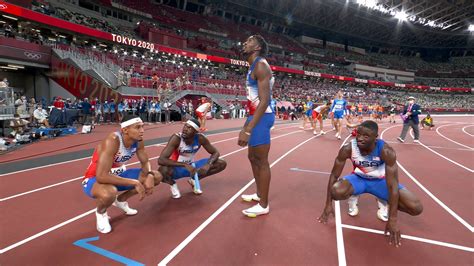 Rai Benjamin Anchors U S 4x400m Relay To Emphatic Win Nbc Olympics