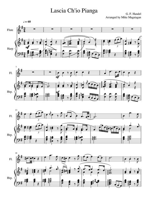 Georg Friedrich Handel Rinaldo Hwv 7 Lascia Ch Io Pianga Sheet Music Pdf Free Score Download ★