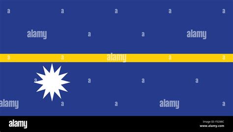 Nauru National Flag Vector Illustration Of Nauru Flag Stock Photo Alamy