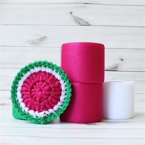 Ravelry Watermelon scrubbie pattern by Véronique Houde