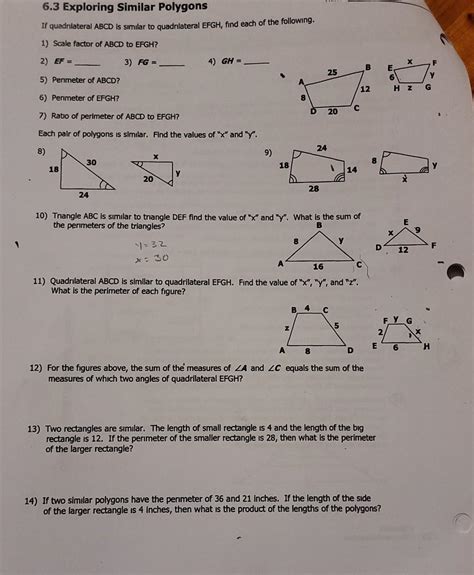 Free Similar Polygons Worksheet Download Free Similar Polygons Worksheet Png Images Free