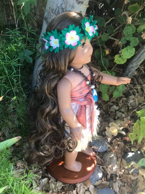 American Girl Ooak Doll As Moana Hawaiian Custom Etsy