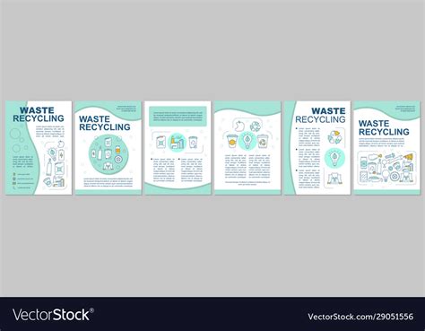 Waste Recycling Brochure Template Layout Vector Image