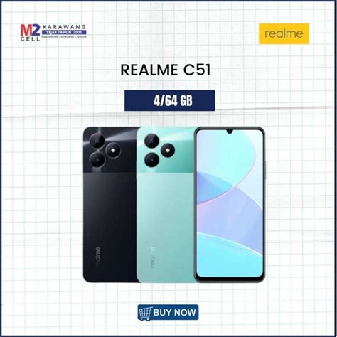 Promo Realme C51 4 64 Gb Garansi Resmi Diskon 18 Di Seller M2 Cell