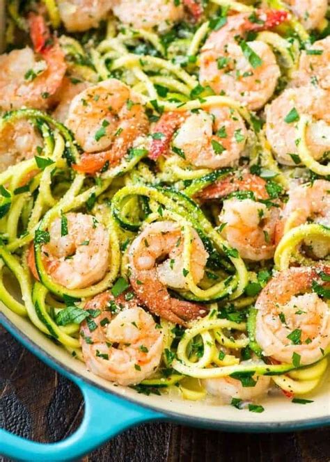 Healthy Shrimp Scampi Made With Zucchini Noodles Wellplated