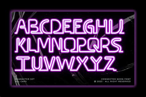 Connected Neon Display Font Dita Type