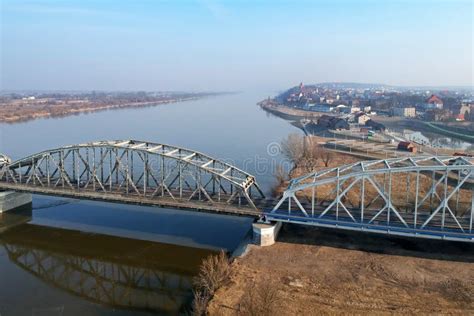 Bridge Over Vistula River in Grudziadz Stock Photo - Image of bridge ...