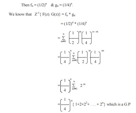 Z Transforms And Difference Equations