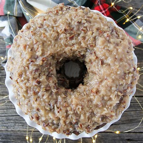 German Chocolate Bundt Cake With Coconut Pecan Frosting - Cake Walls