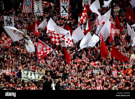 Philips Stadium Psv Eindhoven Fans With Flags And Banners Hi Res Stock