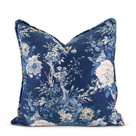 Navy Floral Pillow Floral Pillows Pillows Elements Of Style