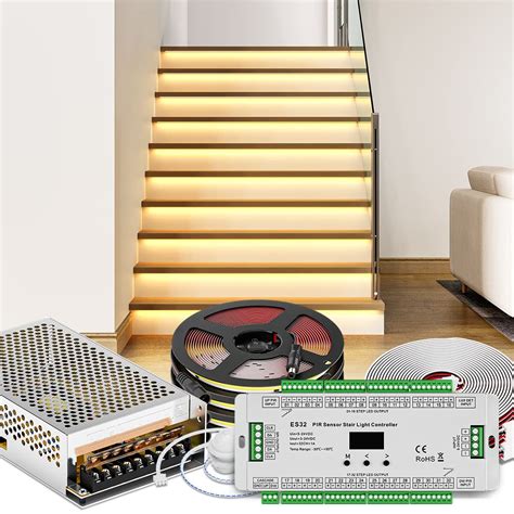 BTF LIGHTING PIR Sensor Stair Light ES32 Controller Kit 3X16FT Custom