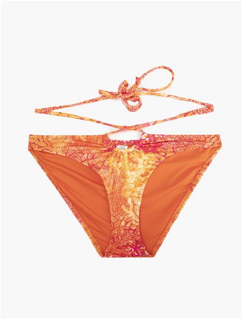 Kırmızı Kadın Çapraz Bağlamalı Bikini Altı SAK BM Koton