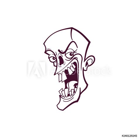 Zombie Head Drawing | Free download on ClipArtMag