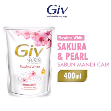 Jual Giv Flawless White Sakura Pearl Ml Body Wash Sabun Mandi Cair