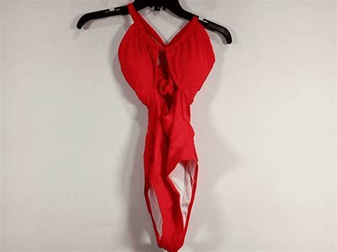 Women S One Piece Swimsuit Red Bikini Size M Dutch Goat