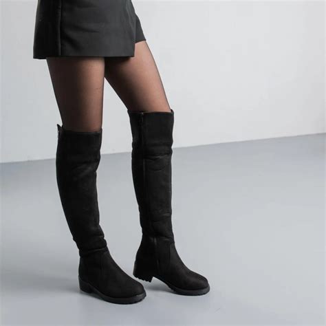 Ботфорты женские зимние Fashion Dinah 3808 38 размер 24,5 см Черный от ...