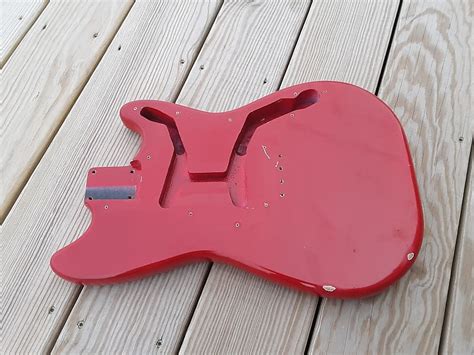 1962 Fender Musicmaster Duo Sonic Guitar Body Red Reverb Australia