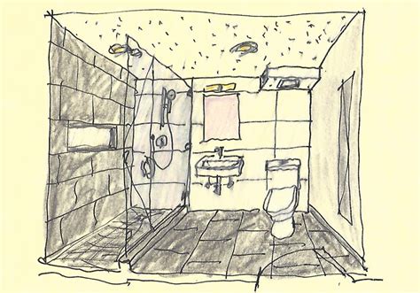 2 Bathroom Sketch Laura Heim Architect Pllc