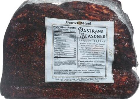 Boar’s Head Pastrami Seasoned Turkey Breast 1 Lb Kroger