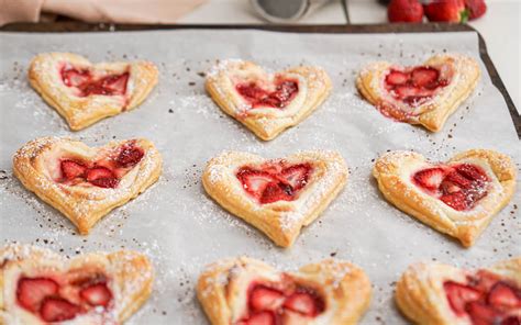 Easy Heart Shaped Strawberry Cream Cheese Danishes Baking For Friends