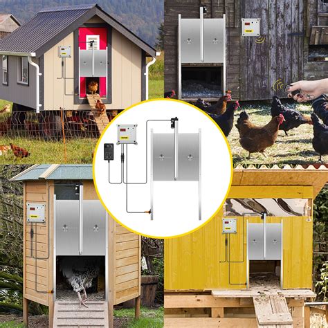 VEVOR Porte Poulailler Automatique 66W Porte de Poulet Électrique Kit