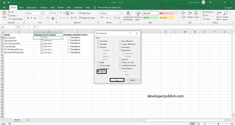 How To Add Checkbox To Multiple Cells In Excel Printable Timeline Templates