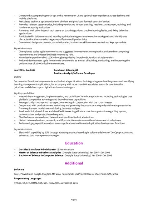 Salesforce Business Analyst Resume Example Land Top Jobs