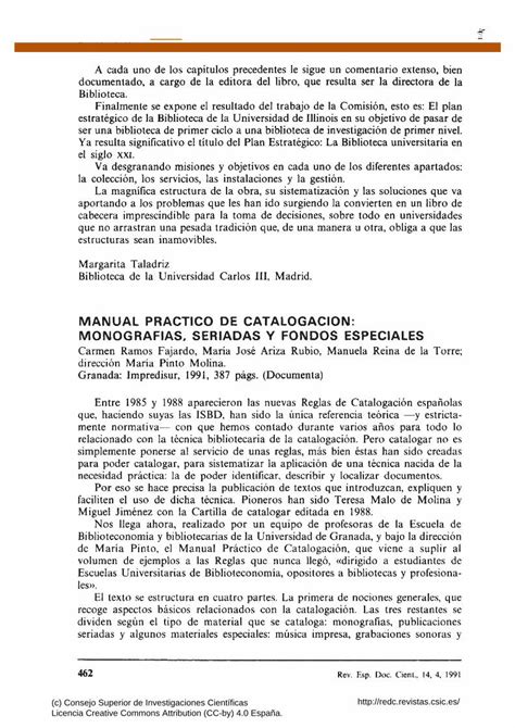 PDF MANUAL PRACTICO DE CATALOGACION MONOGRAFIAS DOKUMEN TIPS