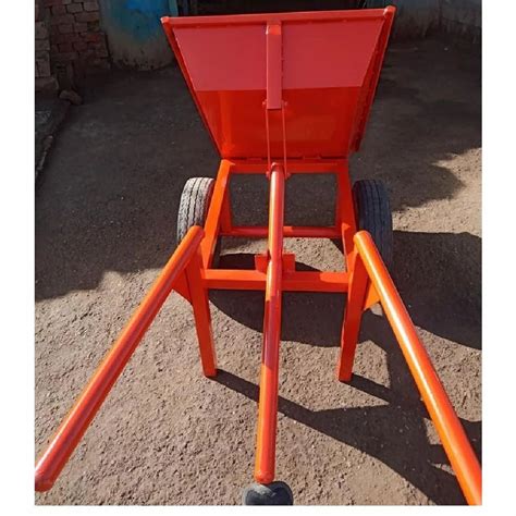 Mild Steel Double Wheel Barrow Trolley For Material Handling Load